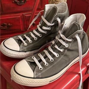 Gray High-Top Sneakers